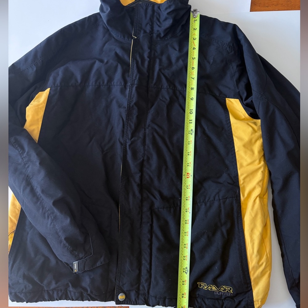 Burton Snowboard Jacket Women’s XL Black Yellow Ski Coat Fleece Lined Outdoor - Picture 2 of 5